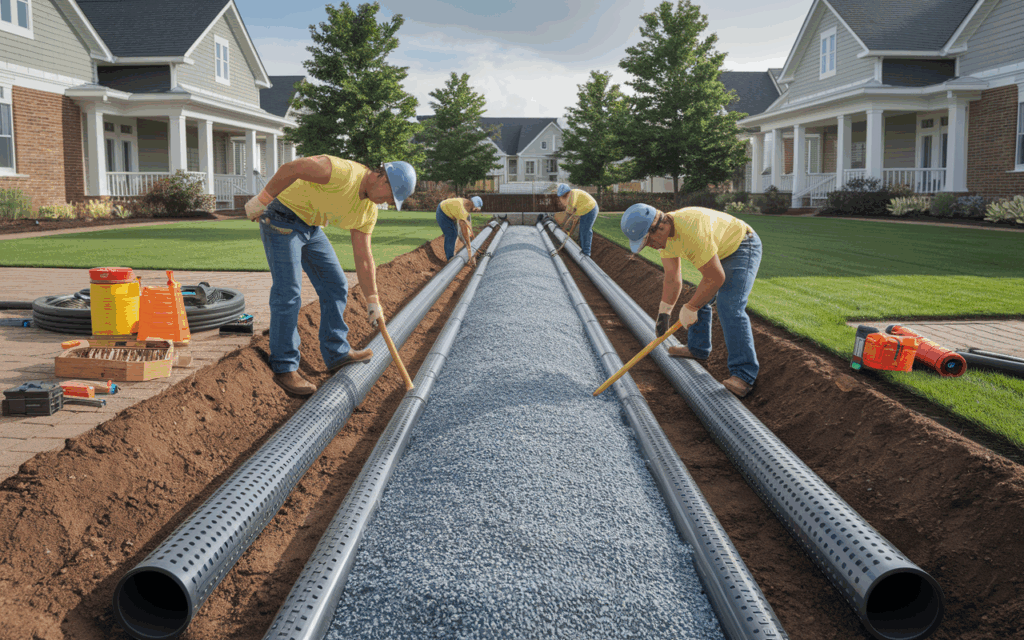 Outdoor Drainage Installation Process