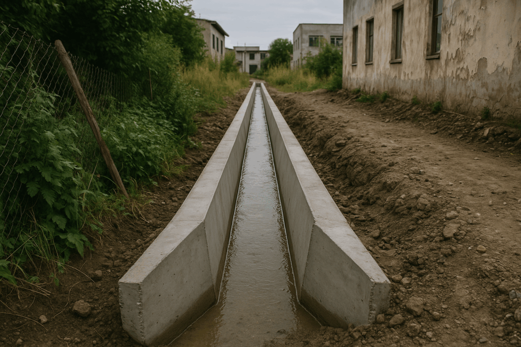 Landscape Morphing from Bare Soil to Upgraded Drainage
