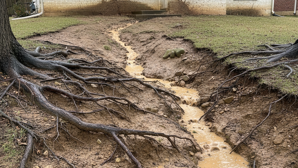 yard erosion repair