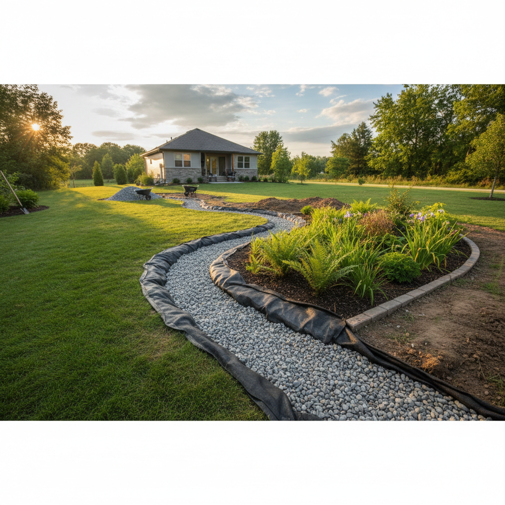 French Drain Installation Cost: Yard drainage solution, French drain system.