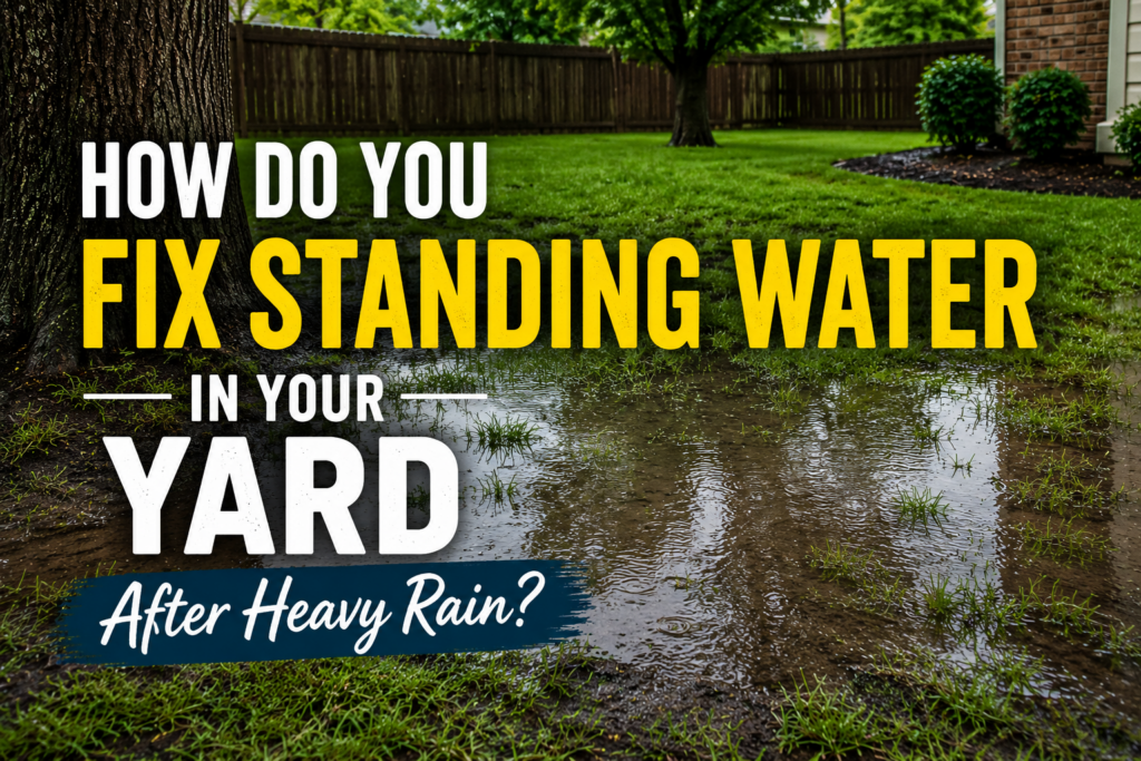 Fixing standing water in your yard