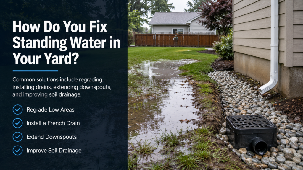 How to fix standing water in your yard