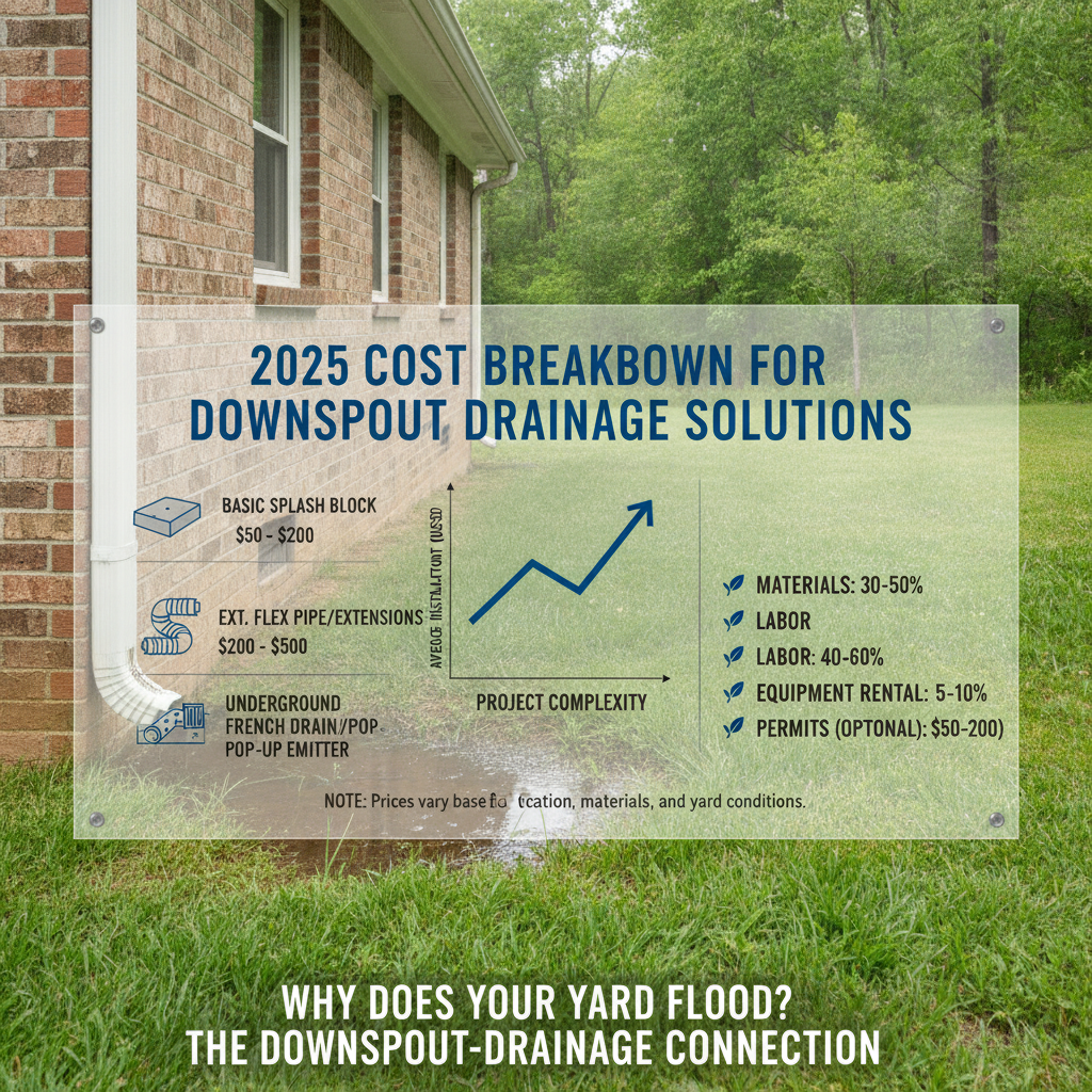 Professional illustration of 2025 Cost Breakdown for Downspout Drainage Solutions