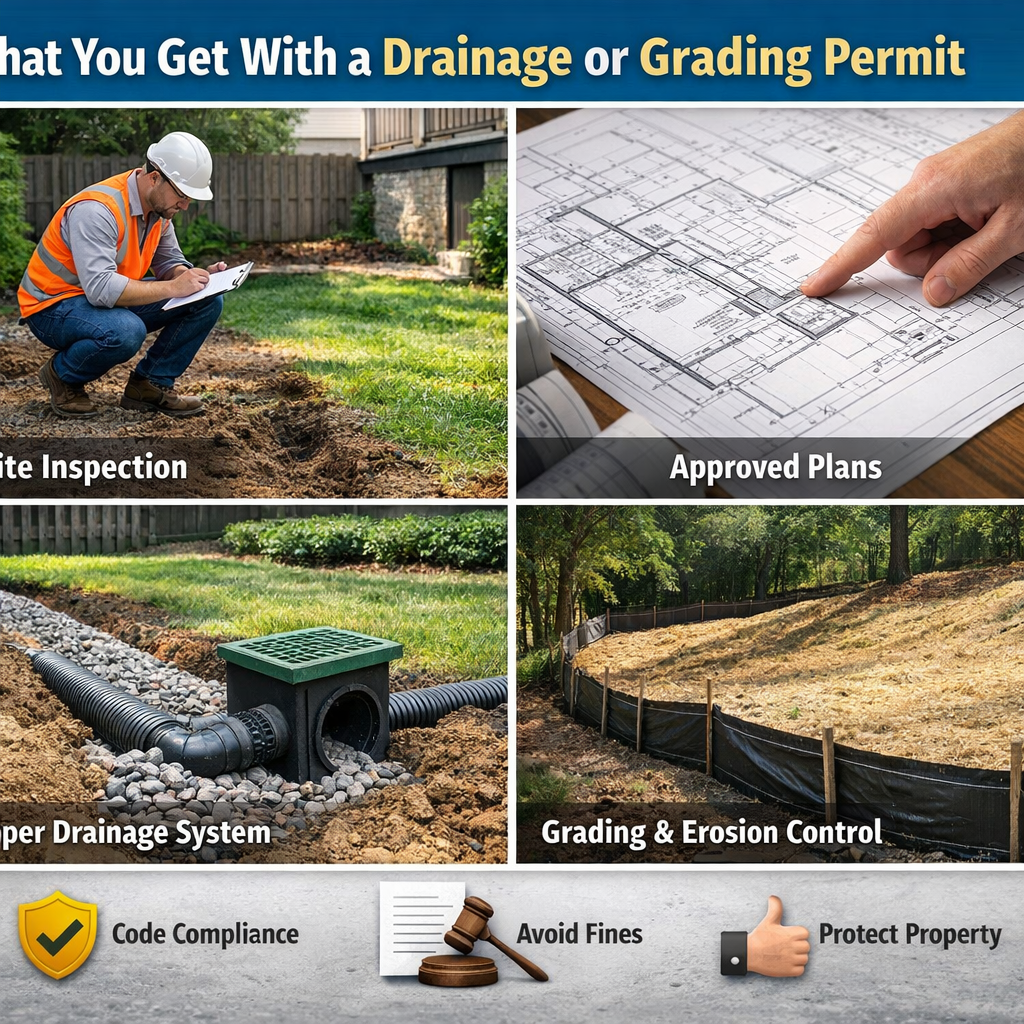 Professional illustration of What You Get With a Drainage or Grading Permit